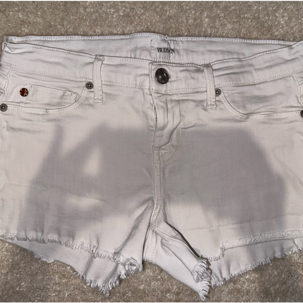 Hudson White Jean Shorts